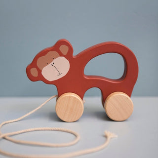 Wooden pull along toy - Mr. Monkey - Kollektive - Official distributor