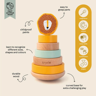 Wooden stacking toy - Mr. Lion - Kollektive - Official distributor